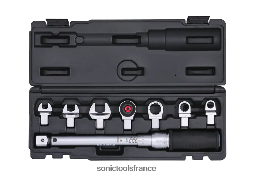 Sonic jeu de clés dynamométriques tête échangeable 9x12 anneau+ouvert 12-60n 8-p fiable N8FZ60360