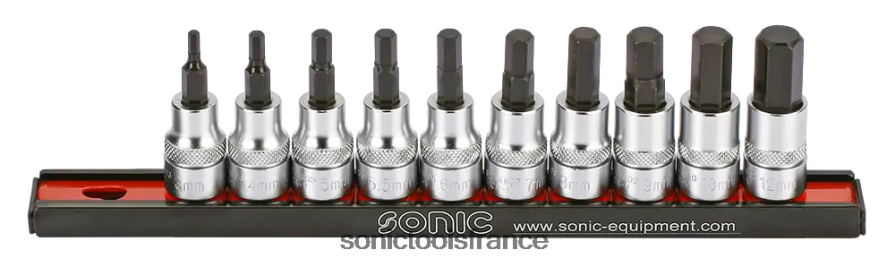 Sonic jeu de douilles à embouts 3/8" hex sur rail 10 pièces dernier N8FZ60377