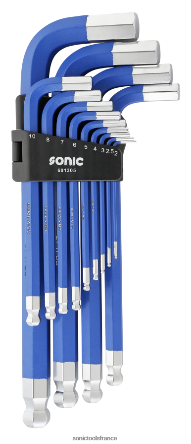 Sonic Jeu de 13 clés hexagonales à extrémité sphérique avec aimant fiable N8FZ60348