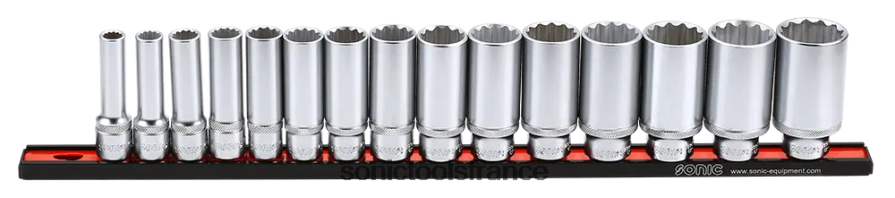 Sonic jeu de douilles profondes (sae) sur rail 1/2" 15 pcs dernier N8FZ60325