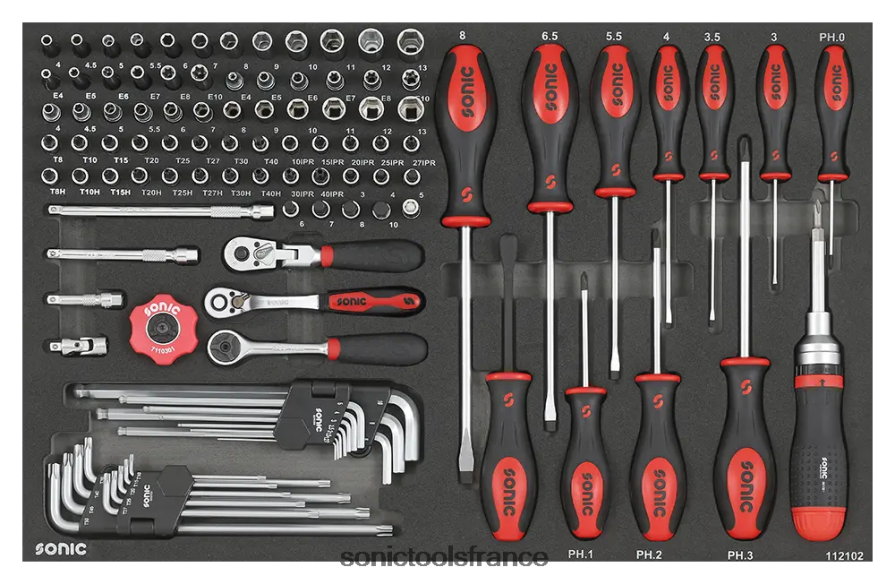 Sonic ensemble combiné 1/4" sfs 121-pcs classique N8FZ60848