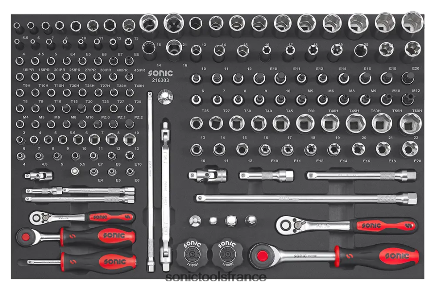 Sonic ensemble eva 163 pièces 1/4" et 3/8" pratique N8FZ60853