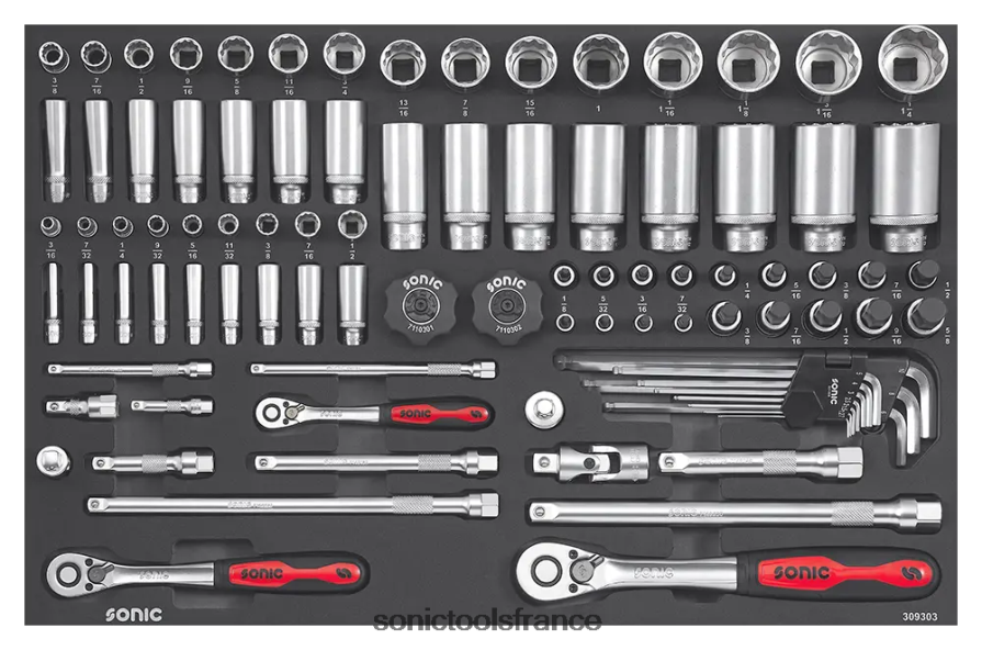 Sonic ensemble eva 93pc 12pt.1/4"&3/8"&1/2" (sae) classique N8FZ60864