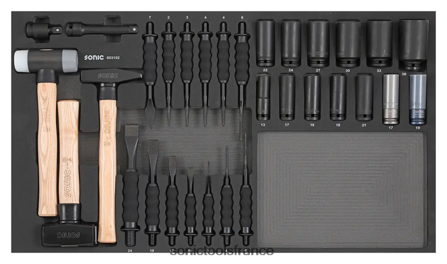 Sonic Jeu de marteau burineur et percussion sfs 31 pcs dernier N8FZ60237