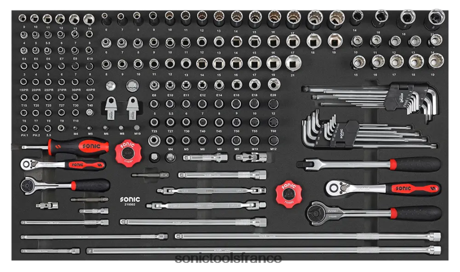 Sonic jeu de douilles combinées 1/4" et 3/8" sfs 185 pièces dernier N8FZ60915