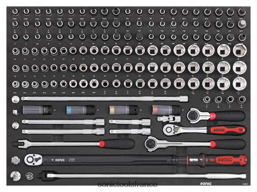 Sonic ensemble combiné 1/2" sfs 149pcs pratique N8FZ60259