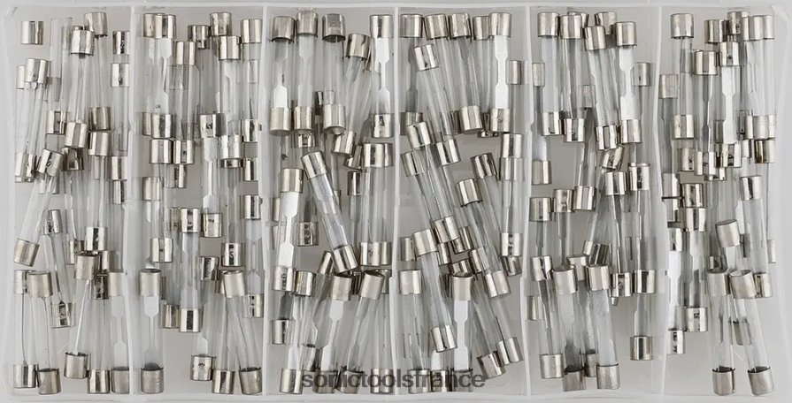 Sonic Assortiment de fusibles automatiques en verre 120 pièces pratique N8FZ601789
