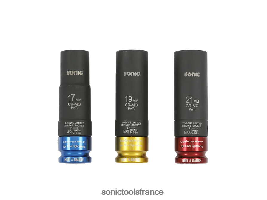 Sonic jeu de douilles à chocs dynamométriques 1/2" 3 pièces classique N8FZ60594