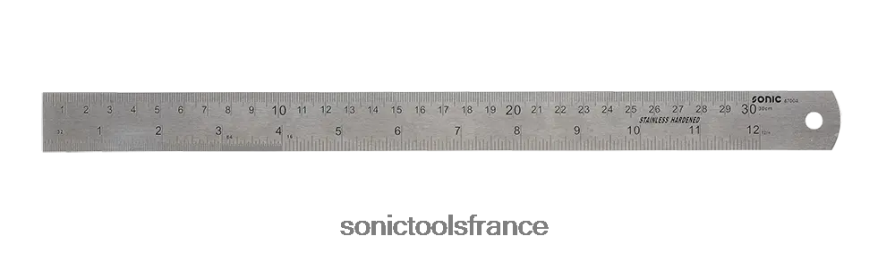 Sonic règle droite en inox 30cm pratique N8FZ601125