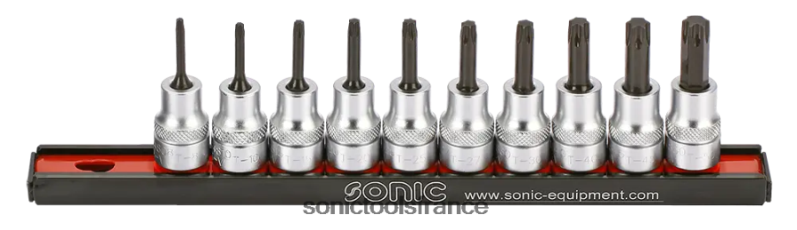 Sonic jeu de douilles à embouts 3/8" tx sur rail 10-pcs classique N8FZ602156