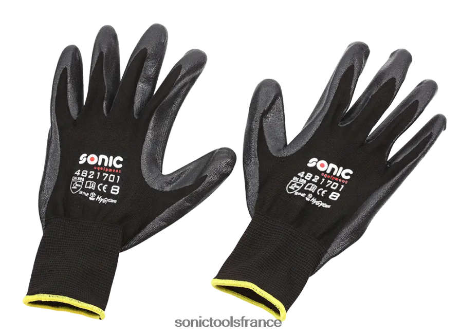 Sonic paire de gants enduits de nitrile doublure en nylon taille 8 (m) dernier N8FZ60717